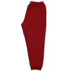 Calça De Moletom Plus Size Unissex Bordo Com Bolso Lateral Treino Quentinha G1 ao G5