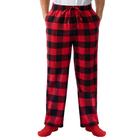 Calça de pijama Giggling Getup masculina xadrez vermelha/preta de Natal