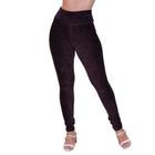 Calça de Veludo Legging Cotelê Cintura Alta Térmica Feminino