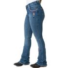 Calca Feminina Bordada Premium Jeans Country Laicra Rodeio