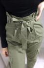 Calça feminina cargo sarja verde militar