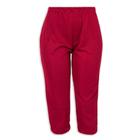 Calça Feminina Corsário Helanca Capri Lisa Elástico Senhora