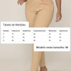 Calça Feminina em Sarja Elastano Cintura Alta Cós Elastico 7937