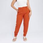 Calça Feminina Jogger Alfaiataria Cenoura Zíper Elegante