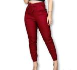 Calça feminina jogger bengaline elástico na cintura moda influencer