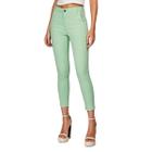 Calça Feminina Lado Avesso Jeans Cropped Verde - L1220
