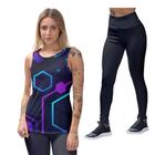 Calça Feminina Legging Blusa Esportiva Cavada Proteção UV50 Térmica Caminhada Musculação - Efect