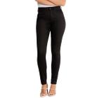 Calça Feminina Lunender Jeans Chapa Barriga Preto - 67830