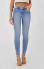 Calça feminina midi jeans azul claro