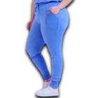 Calça Feminina Moletinho Forrada NY Confortável c/ Bolso Lateral Plus Size