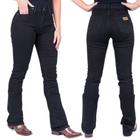 Calça Feminina Original Wrangler Western Jeans Preto Flare Com Elastano Ref: 19MX2BK60UN