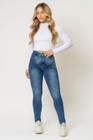 Calça Feminina Pala Reta Skinny Planet Girls Jeans Claro