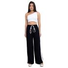 Calça Feminina Pantalona Alfaiataria Tendência Moda Confortável Estilosa Moderna Casual Gringa Listrada Cintura Alta