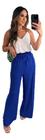 Calça Feminina Pantalona De Amarrar Cintura Alta