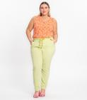 Calça Feminina Plus Size Linho Strong Secret Glam Verde