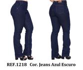 Calça Feminina Reta Jeans elastano Plus Size Cintura Alta Malloy