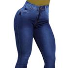 Calça Feminina Skinny Jeans Tradicional Cintura Alta Elegante Casual