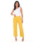 Calça Feminina Wide Leg Marinheiro - Amarelo