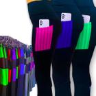 Calça Fitness Cós Alto Legging Leg Treino Casual Bolso Celular 148