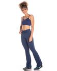 Calça Flare Fitness em Suplex Azul Marinho / Cor: AZUL MARINHO / Tamanho: EXG