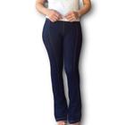 Calça Flare Malha Jeans Cintura Alta