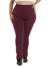 Calça Flare  Plus Size Flanelada Inverno Grossa Cintura Alta