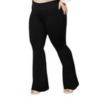 Calça Flare Poliamida Cintura Alta PLUZ SIZE