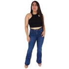 Calça Hering Jeans Feminina Flare Elastano Azul Cintura Média H9FL1BSN