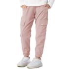 Calça Infantil Menina Bolso Cargo Elástico Microfibra Rose