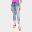 Calça Jeans Biotipo Skinny Destroyed Feminina