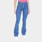 Calça Jeans Boot Cut Sawary Cintura Alta Feminina