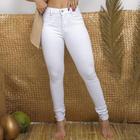 Calça Jeans Branca Feminina Skinny Cintura Alta Linha Premium