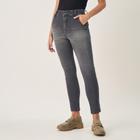 Calça Jeans Capri Cintura Alta e Fenda