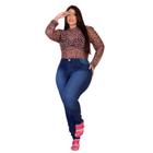 Calça jeans cigarrete lycra elastano feminina tamanho 46 ao 56
