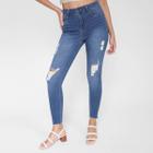 Calça Jeans Cigarrete Sawary Push Up Elastano Feminina