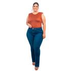 Calça Jeans Com Elastano, Reta, Plus Size, Até 58