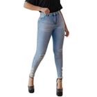 calca jeans cropped 1 botao betina feminina awe jeans em Promoção