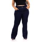 Calça Jeans Feminina Básica Plus Size Levanta bumbum Mídi