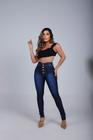 Calça Jeans Feminina Cintura Alta com Lycra Elastano Efeito Empina Bumbum