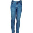 Calça jeans feminina cintura alta com lycra levanta bumbum