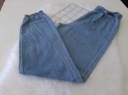 Calça jeans feminina com elástico na cintura e perna Alakazoo Tam. 16
