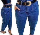 calca jeans feminina com elastico muito mais em Promoção no Magazine Luiza