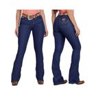 Calça Jeans Feminina Country Minuty Flare Tradicional Azul Escuro R.95040