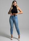 Calça Jeans Feminina Cropped Sawary Premium Ótimo Caimento Confortavel e Elegante