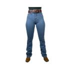 Calça Jeans Feminina Flare Rodeio Country Cintura Alta Lycra