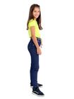 Calça Jeans Feminina Infantil Meninas Com Regulador Lycra