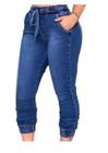 Calça Jeans Feminina Jogger Cos Elastico Blogueira Jog01 - Opa Linda