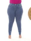 Calça Jeans Feminina Lavagem Média Skinny Plus Size