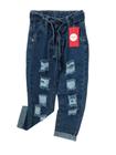 calça jeans feminina mom destroyed infantil menina juvenil tam de 1 a 16 anos