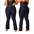 Calça jeans feminina plus size amaciada